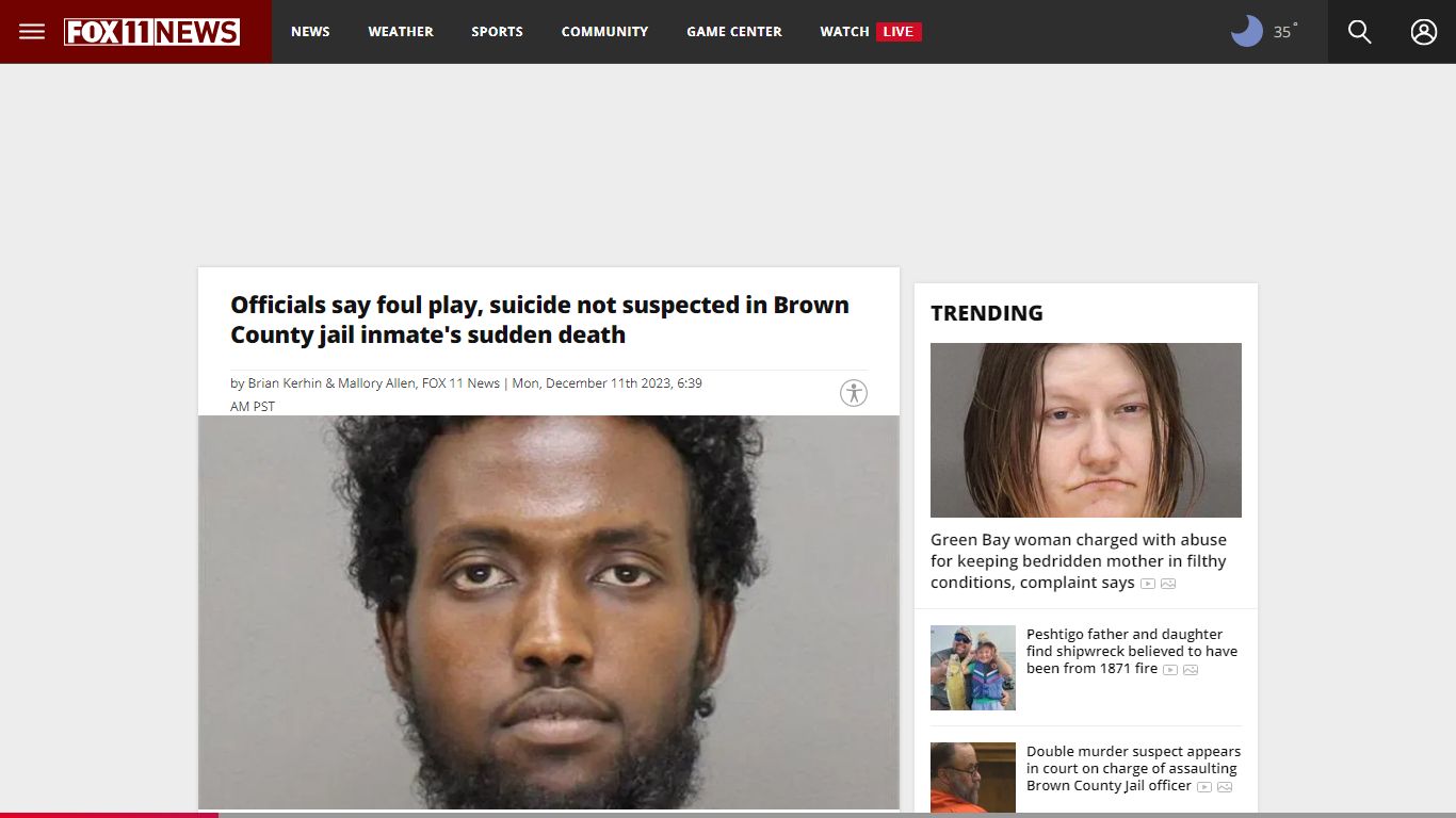 Probe begins on Brown County jail inmate's sudden death
